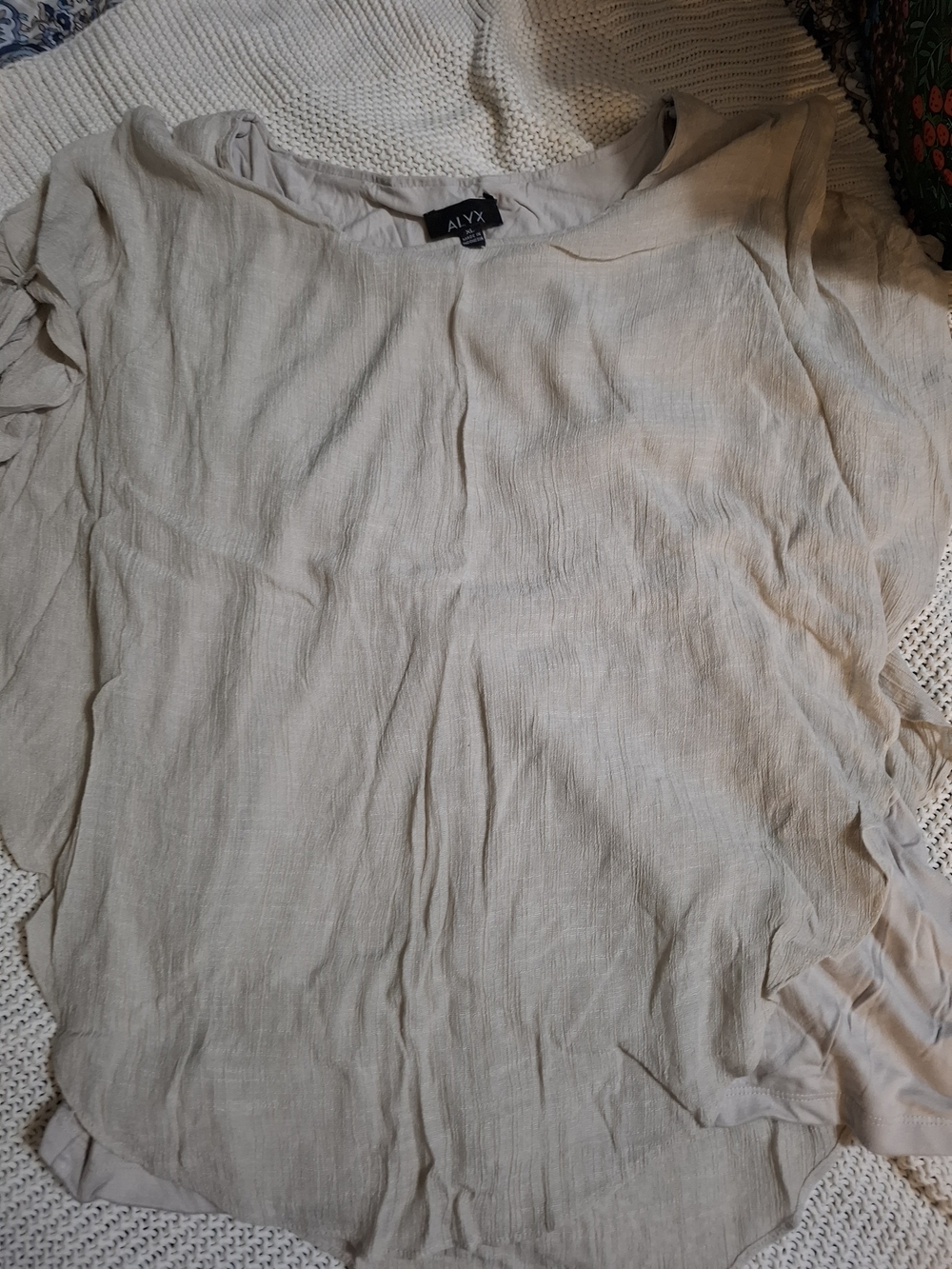 ALYX Light Beige Textured Women's Blouse